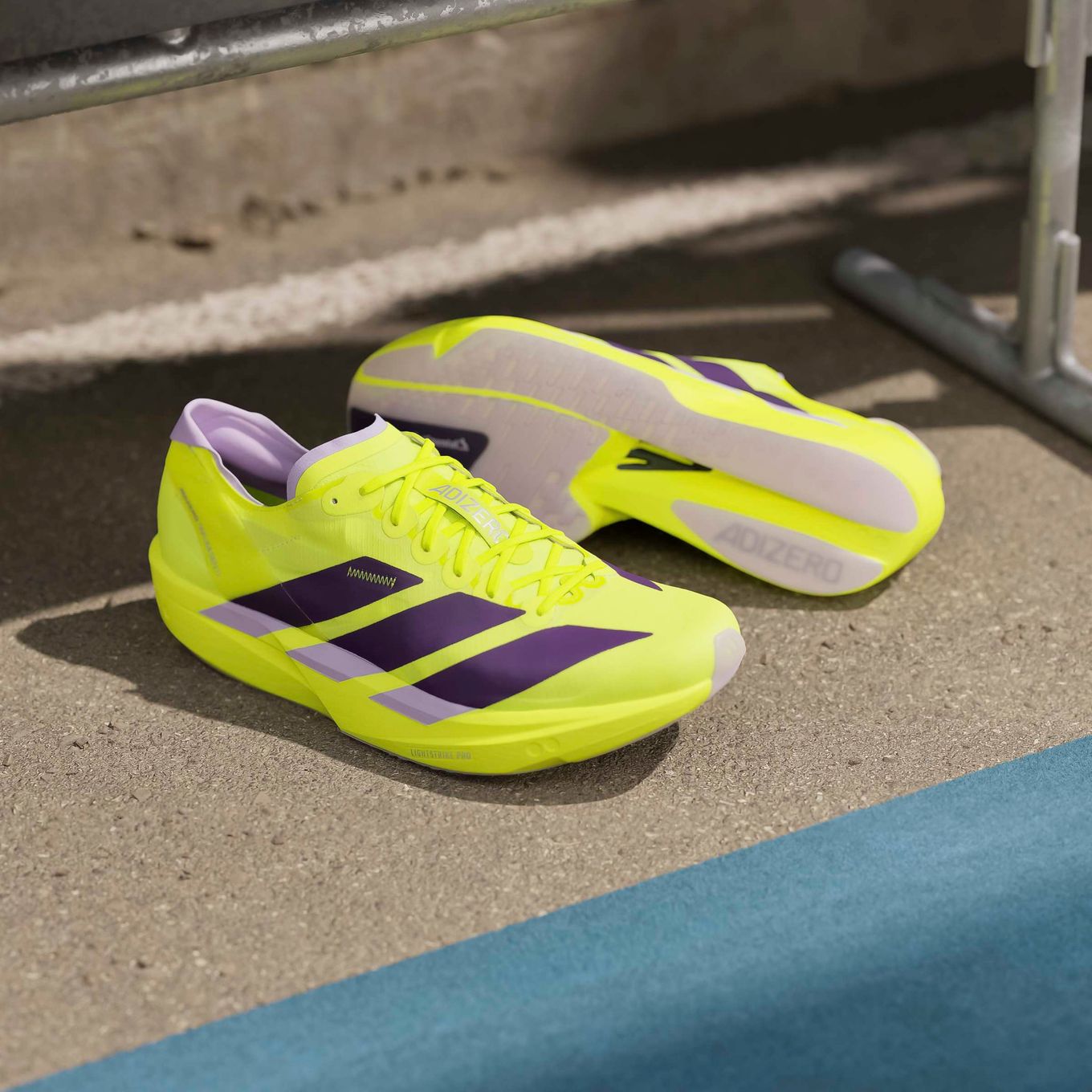 adidas Adizero Takumi Sen 11 Running Shoes, Yellow/Purple, Men's