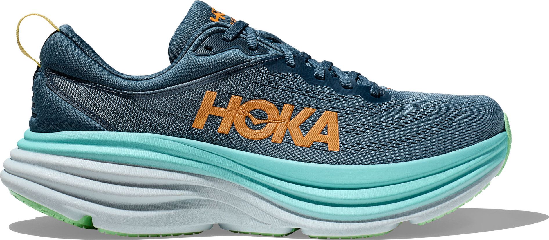 Hoka Bondi 8 Hardloopschoenen Large 2E Blauw Oranje Heren Alltricks