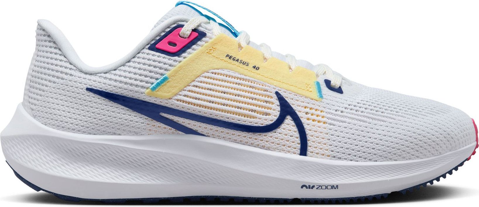 Chaussures de Running Femme Nike Air Zoom Pegasus 40 Blanc Bleu Alltricks