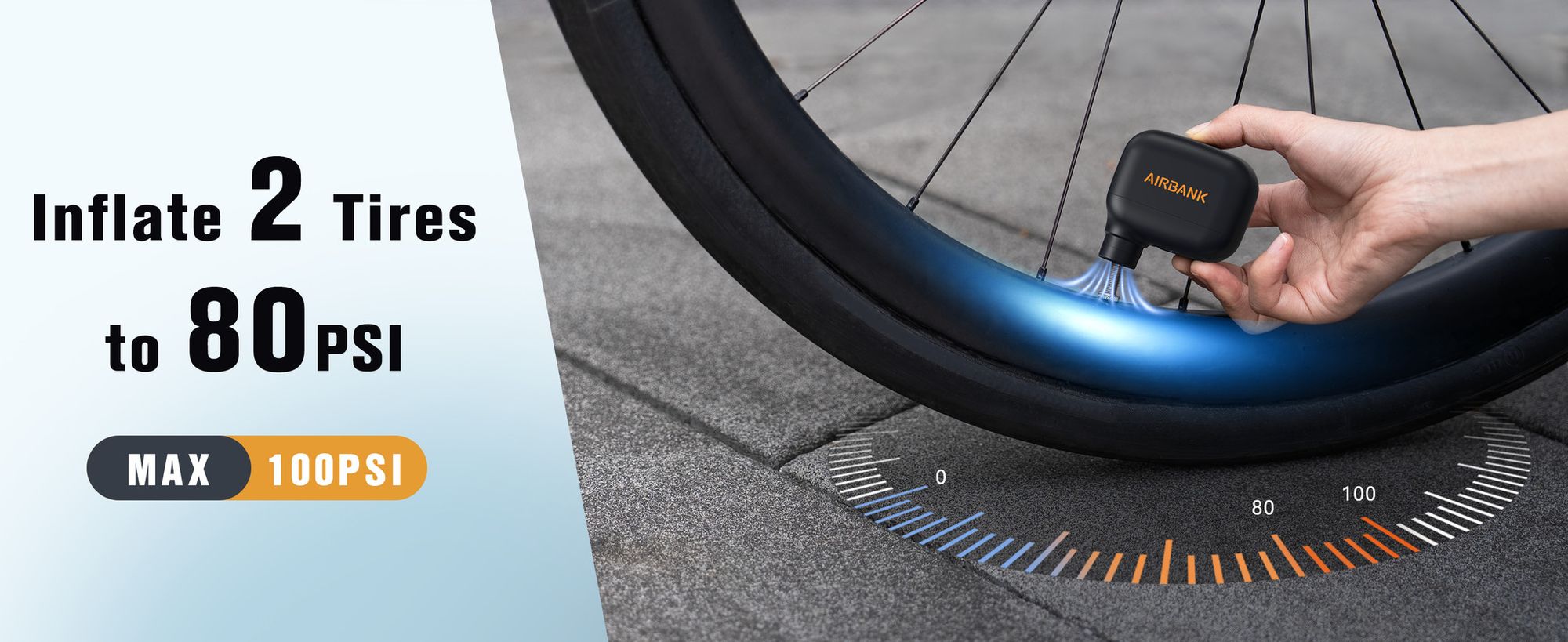 Pompe à Air électrique Pour Vélo – Design Compact, Pression Max 100 PSI, Neuf