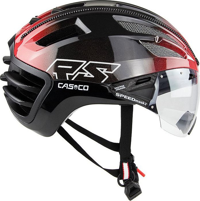 Casco SPEEDairo 2 RS Helmet with Vautron Visor Black Red Alltricks