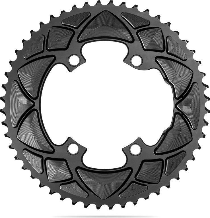 パーツ absoluteBLACK 50t BCD110-4H AbsoluteBlack Premium Round Road 110x4 BCD Chainring for Shimano