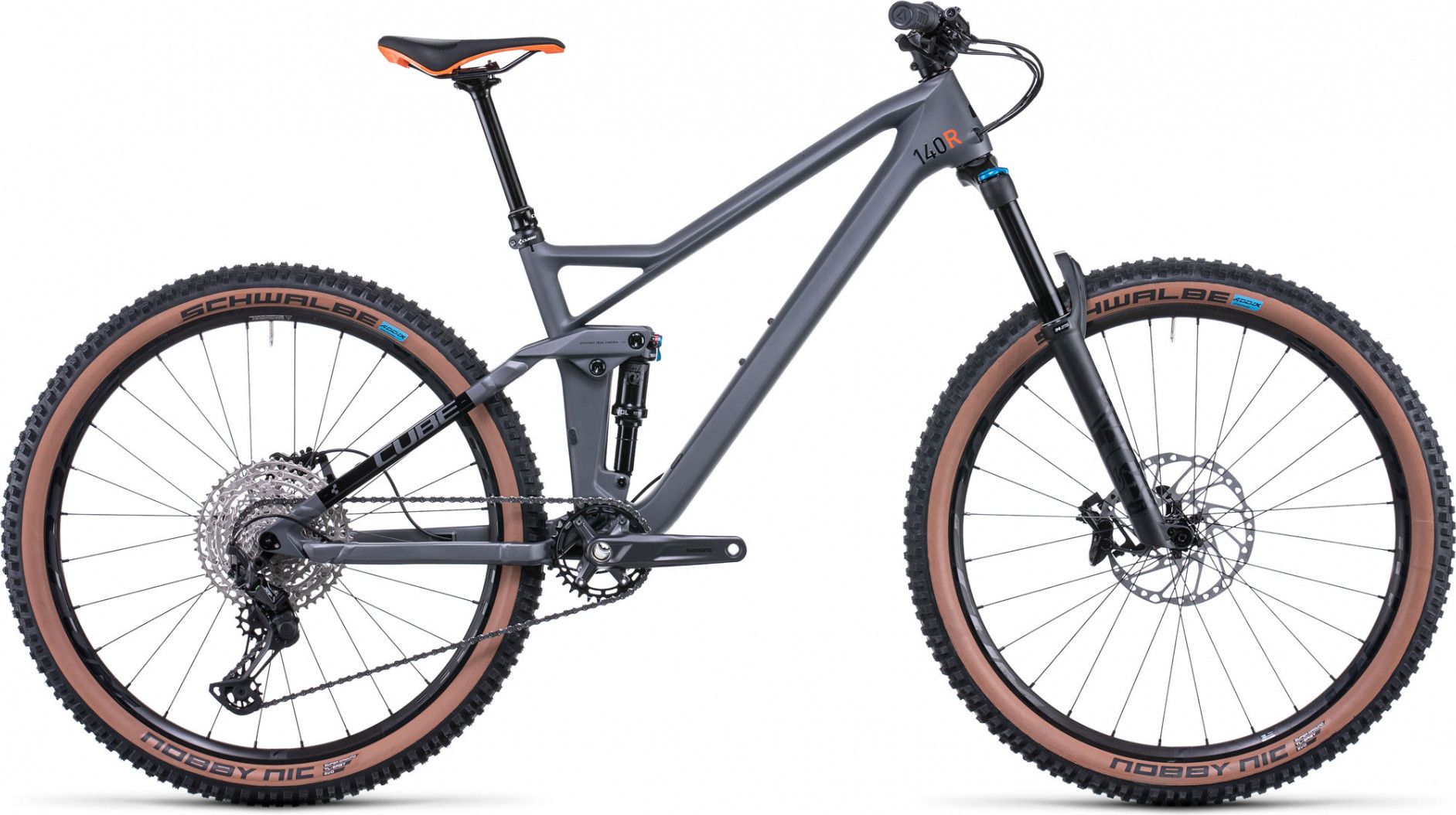 Cube Stereo 140 HPC Race Full Suspension MTB Shimano SLX/XT 12S  Grey 2022