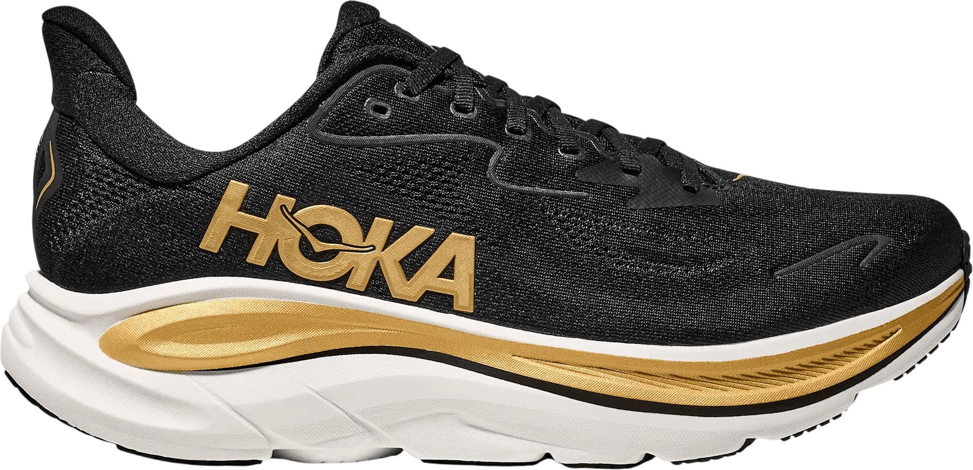 Hoka Clifton 10 Running Shoes Black/Gold Men | Alltricks.com