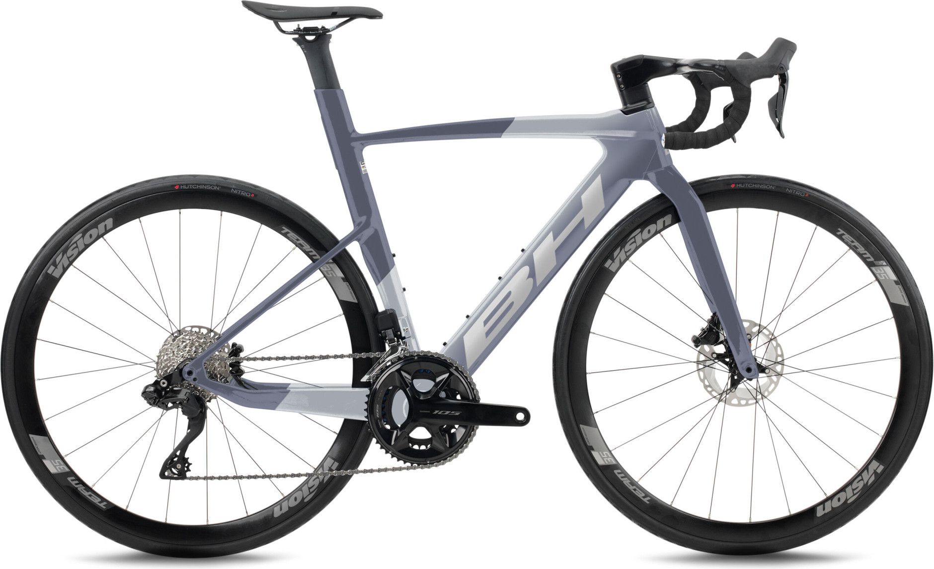 『笹岡』BH AERO AEROLIGHT フレームコンポセット BH Aerolight Road Bike 6.0 Shimano 105 Di2 12V 700 mm Grey