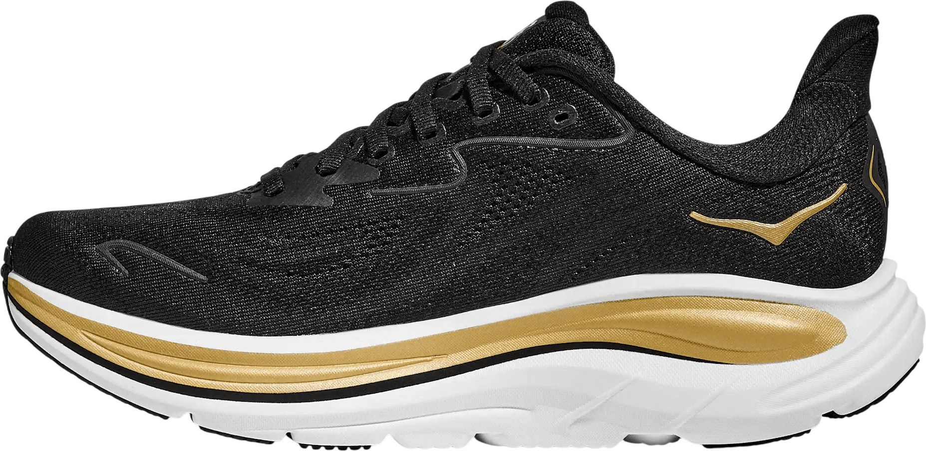 Hoka Clifton 10 Black/Gold Women's Running Shoes | Alltricks.com