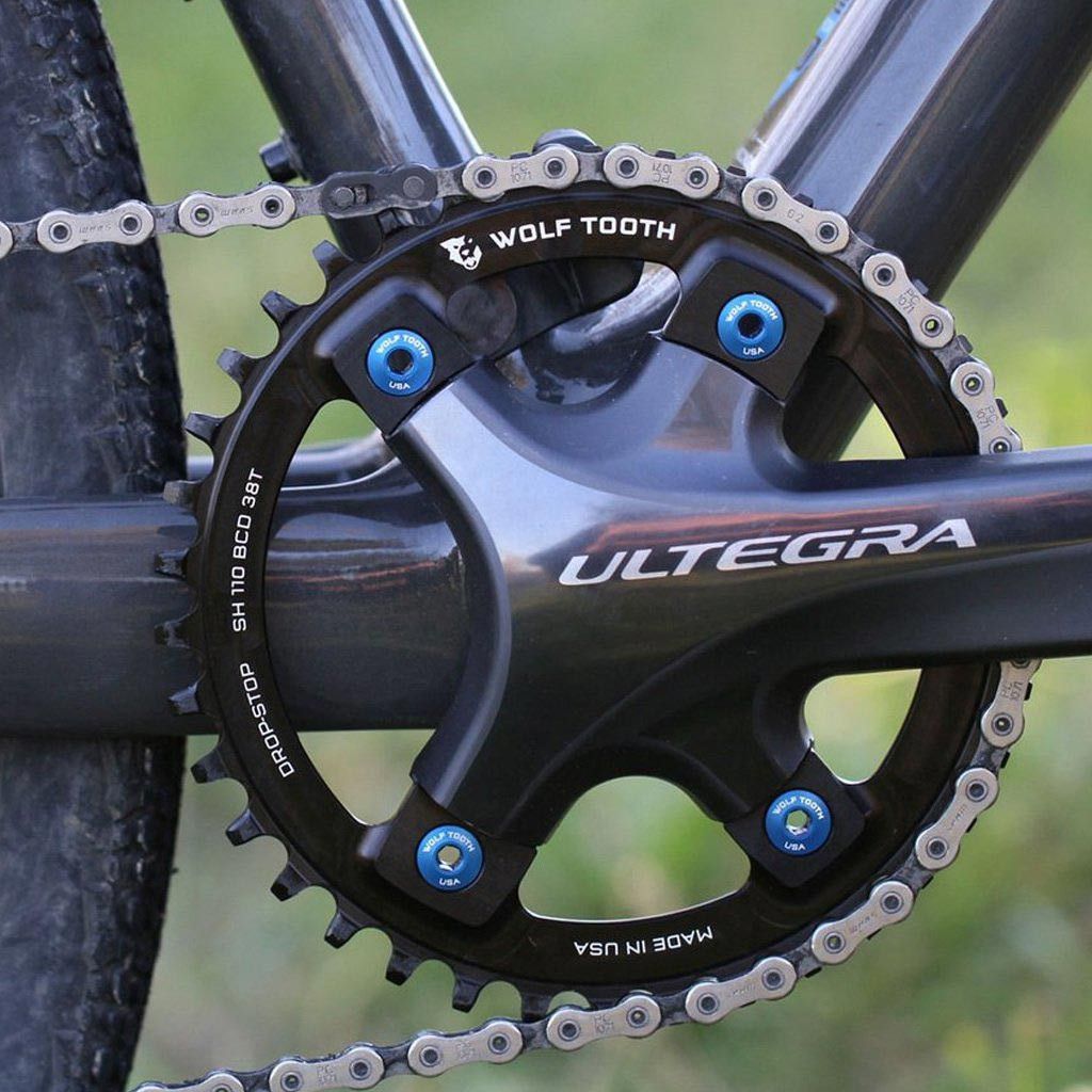 Wolf Tooth 110 BCD Asymmetric 4-Bolt Shimano Chainring Drop-Stop B