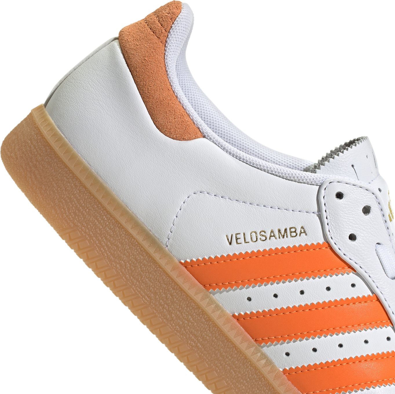 adidas Velosamba Leather Cycling Shoes, White/Orange, Unisex