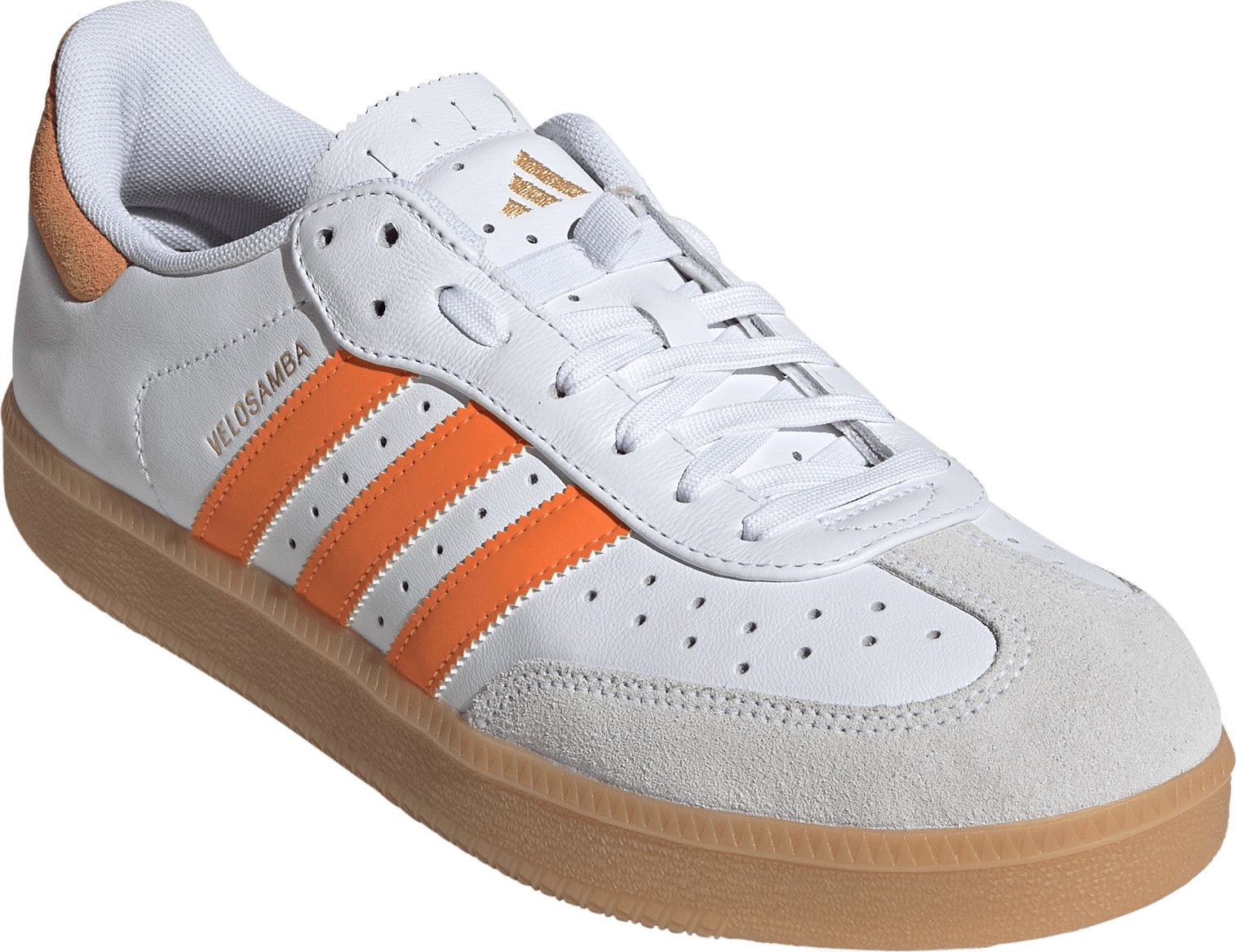  VELOSAMBA 27㎝ adidas Velosamba Leather Cycling Shoes, White/Orange, Unisex