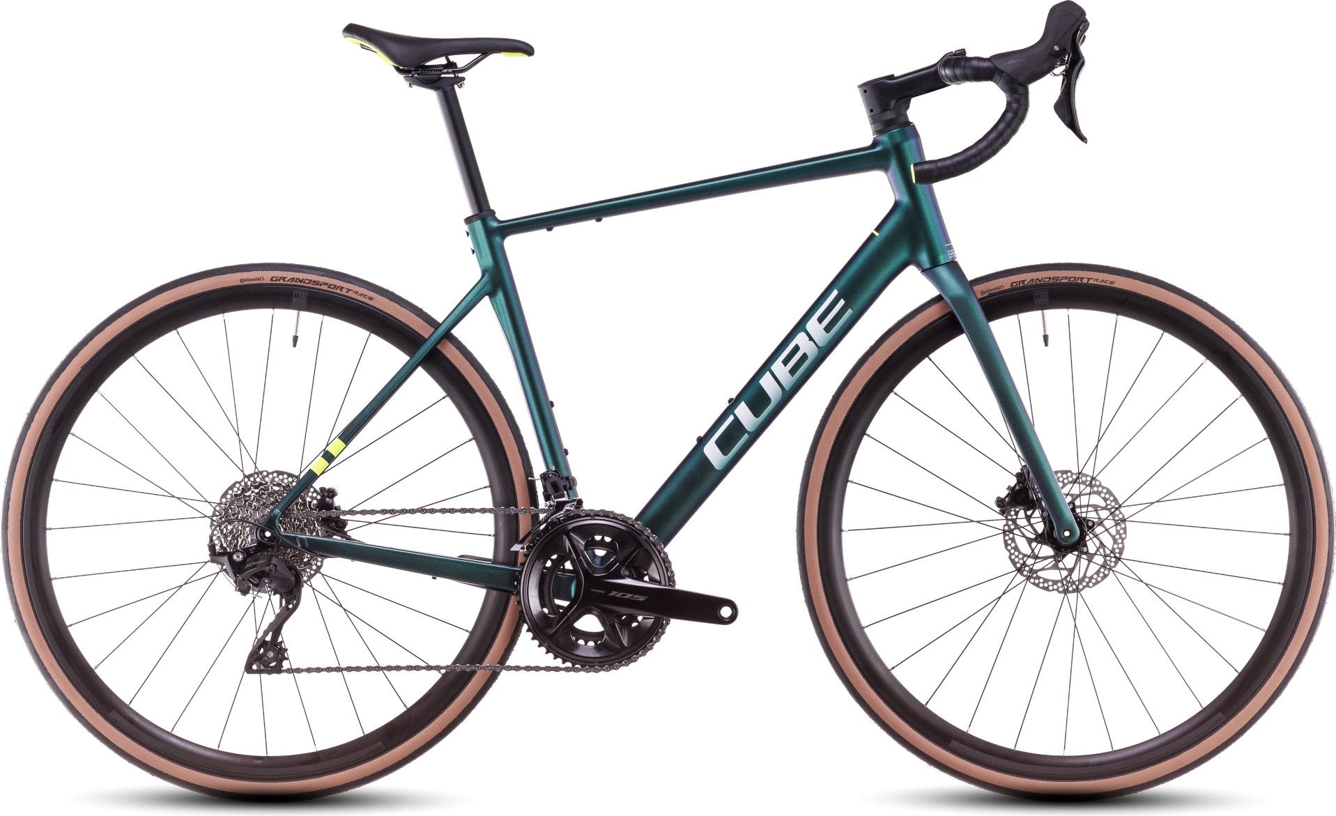 Cube Attain SLX Road Bike Shimano 105 12S 700 mm Goblin Green 2025