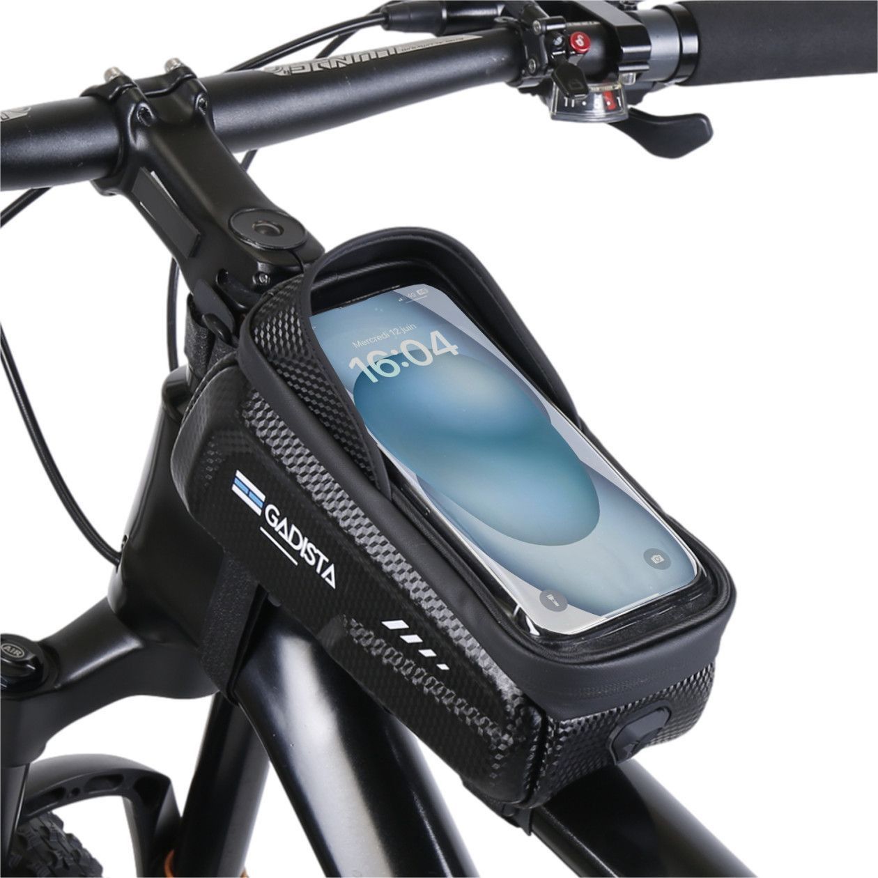 Sacoche Téléphone étanche Pour Vélo MUELODSIC - Pochette Transparente Tactile Avec Port De Charge