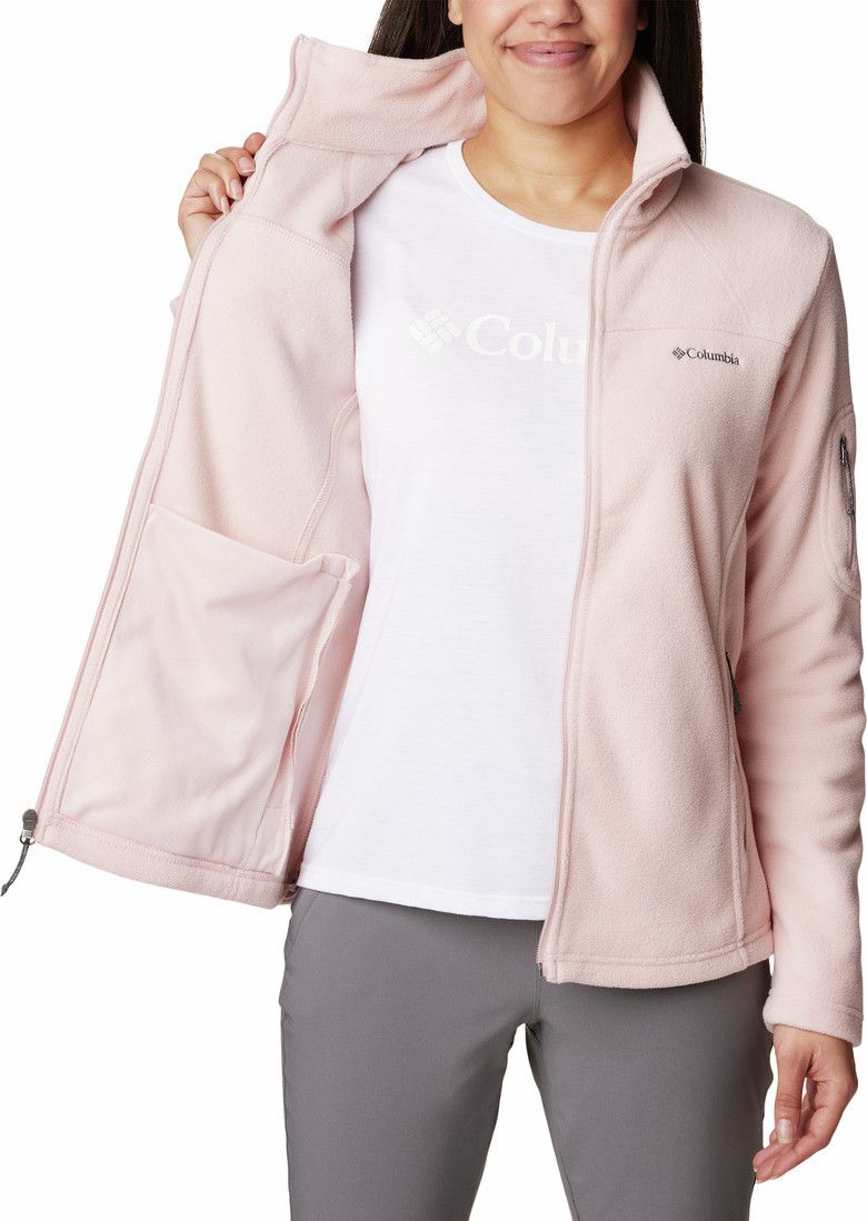 Pale pink fleece jacket store