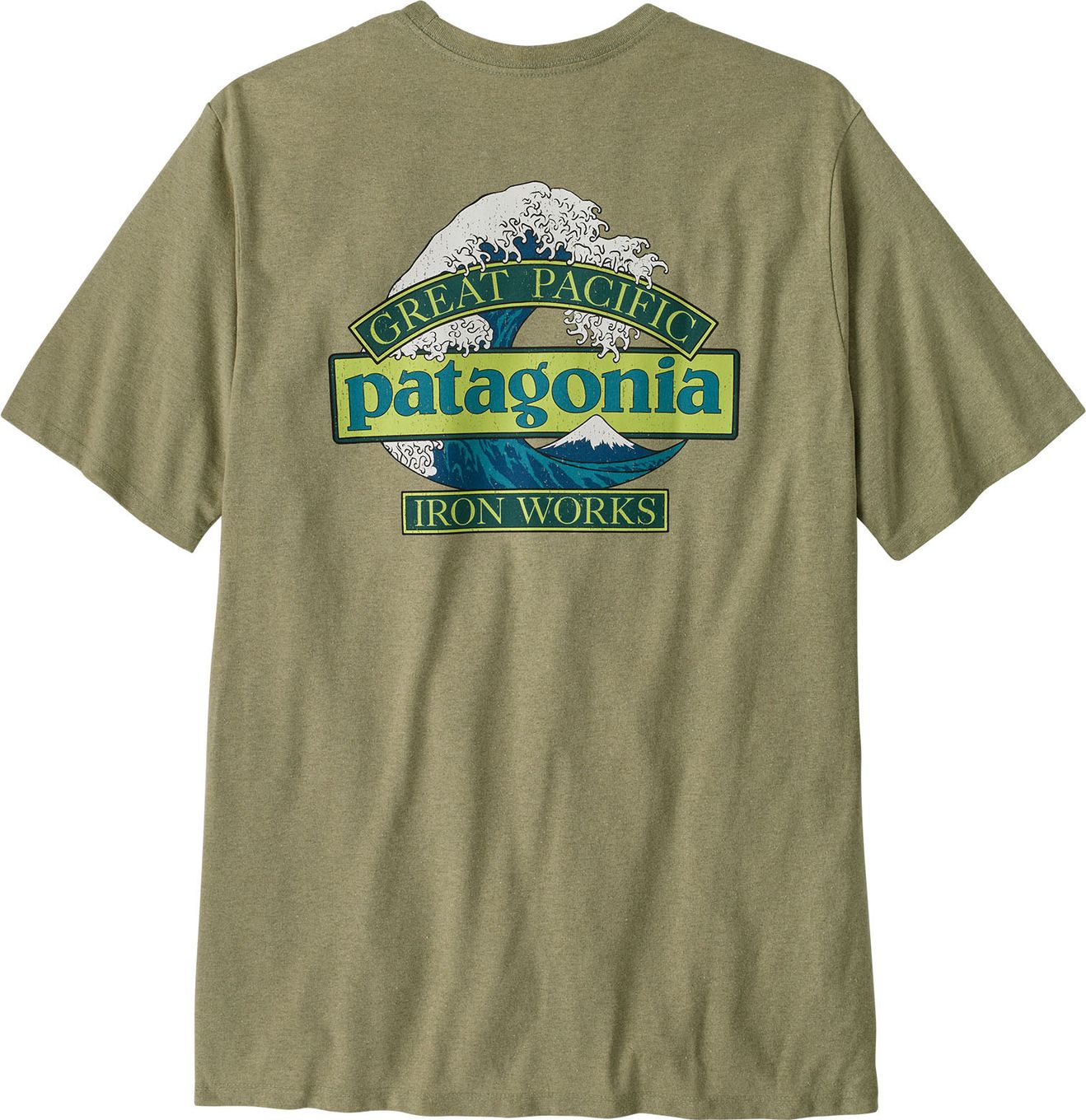 Patagonia Great Waves Responsibili-Tee Men's Green Short-Sleeve T