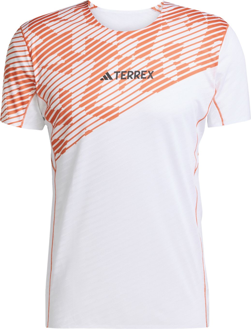 Adidas Terrex Techrock Pro Korte Mouw Trui Wit/Oranje Heren