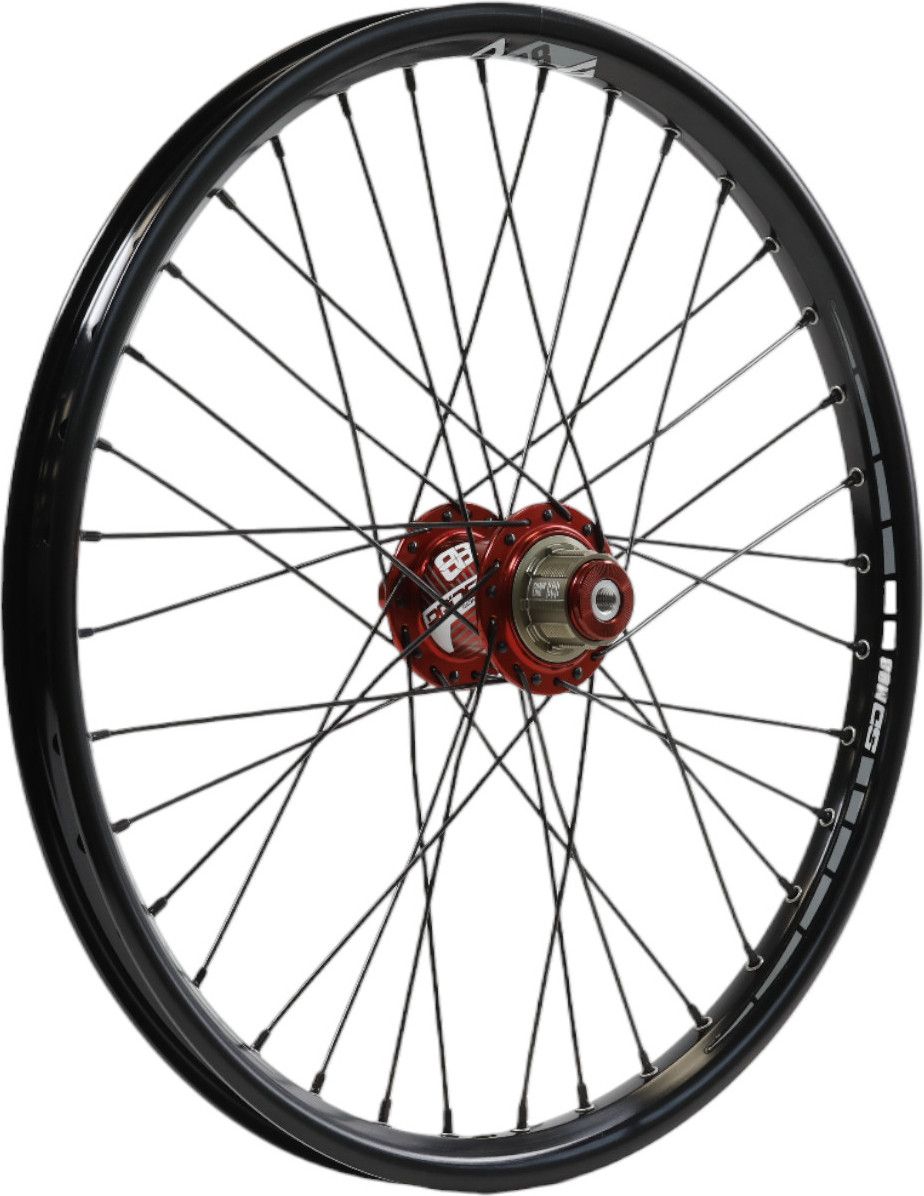 Cerchio Ruota Cross - Posteriore - 12" - Perno 15 - Colore Nero Rosso