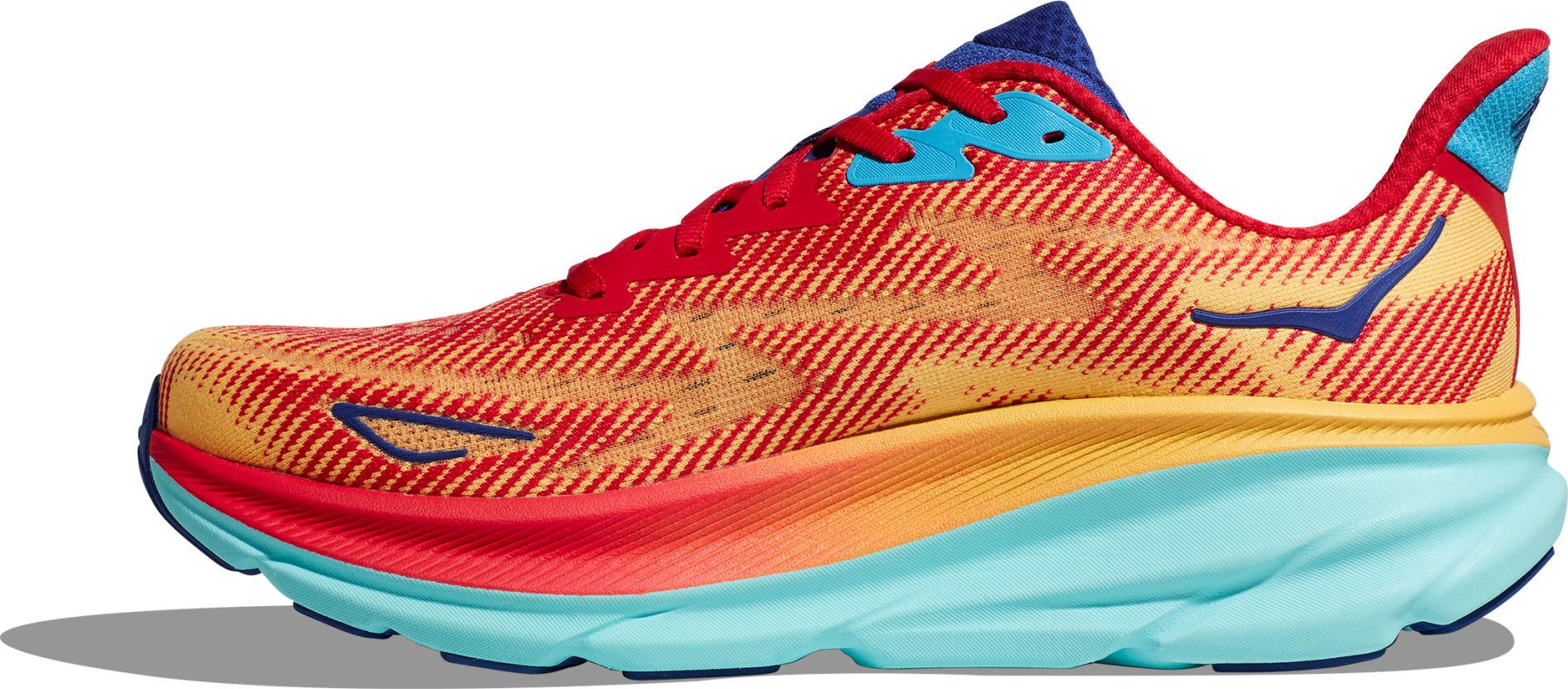 Hoka-Vibrant Blue/Red Athletic Shoes- Clifton 9,‎ Size:11D HOKA Youth CLIFTON 9 BELLWETHER BLUE / DAZZLING BLUE main image 3