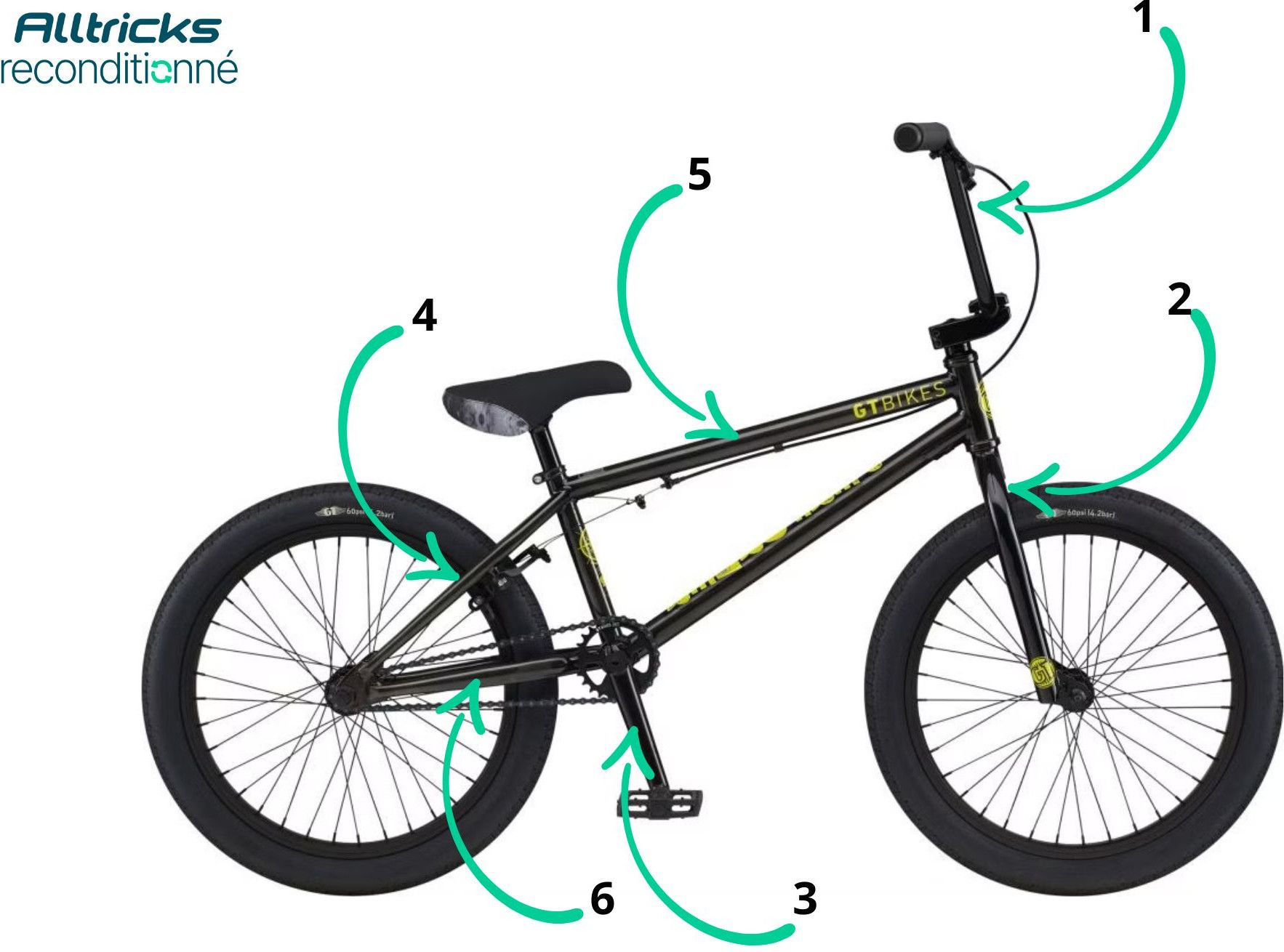 GT Performer Kachinsky 20.5'' Black Freestyle BMX Bike 2022