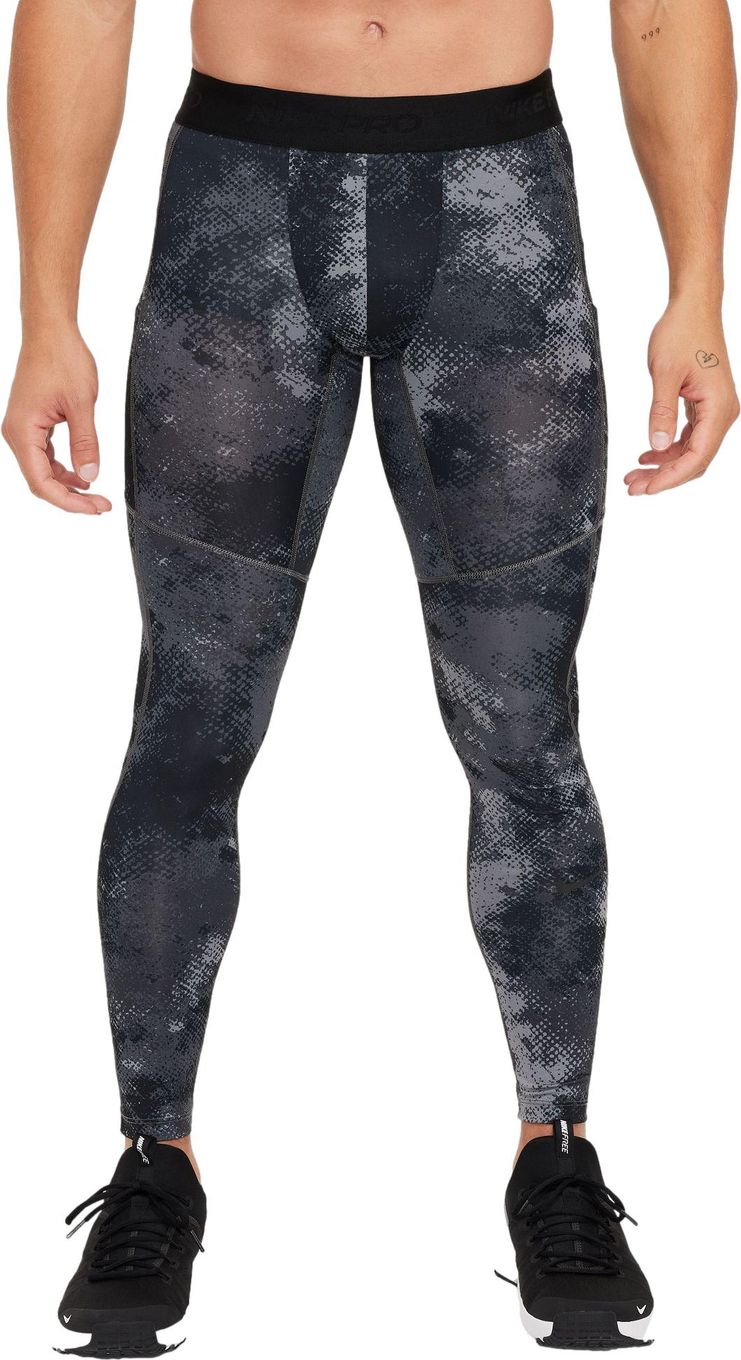 Nike Dri-Fit Pro Camo Long Tights Black Homme
