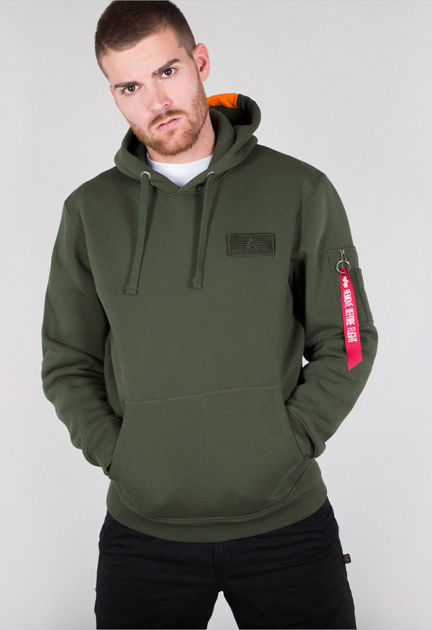 Alpha industries red stripe hoody hotsell