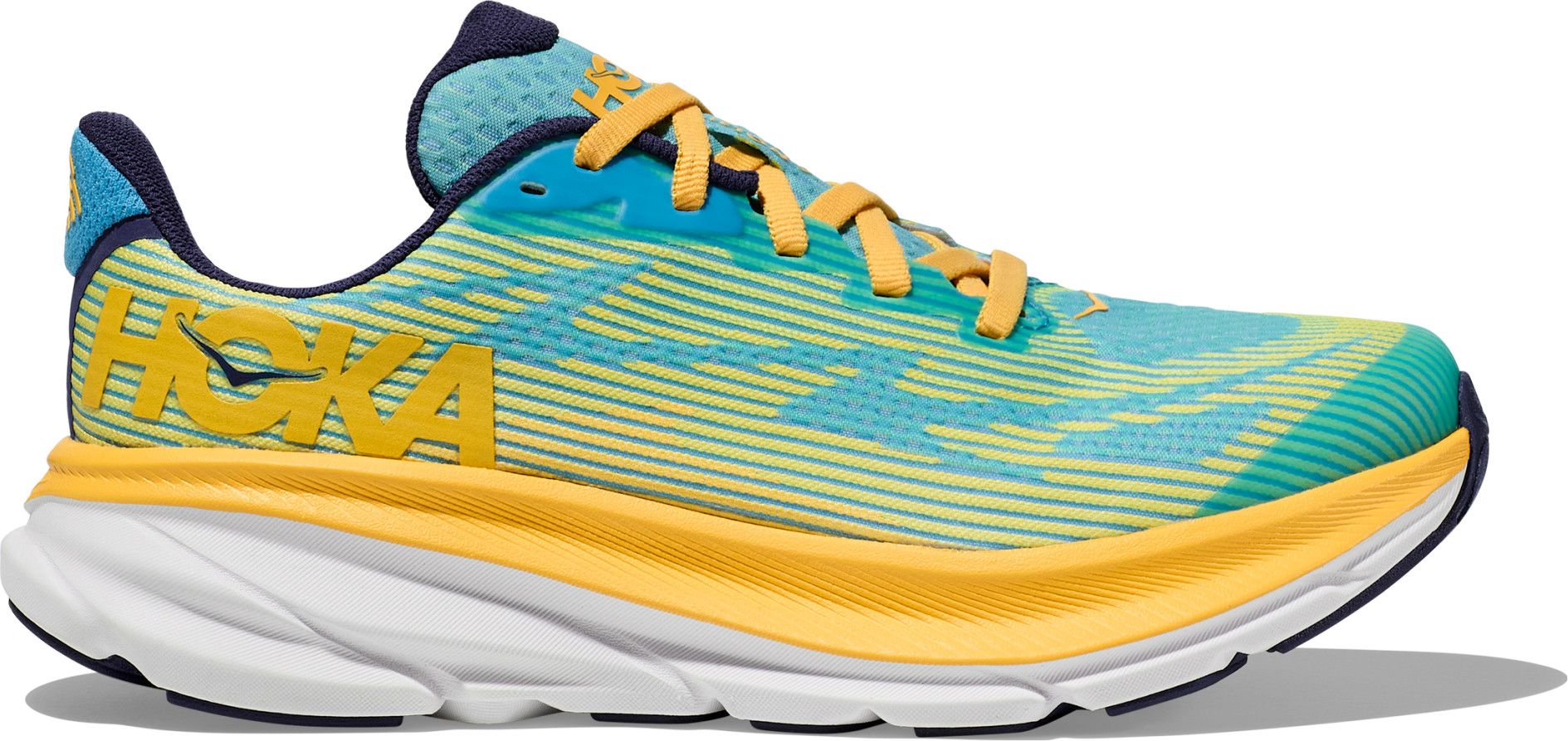 Scarpe da corsa Hoka One One Clifton Youth Blue Orange Bambino