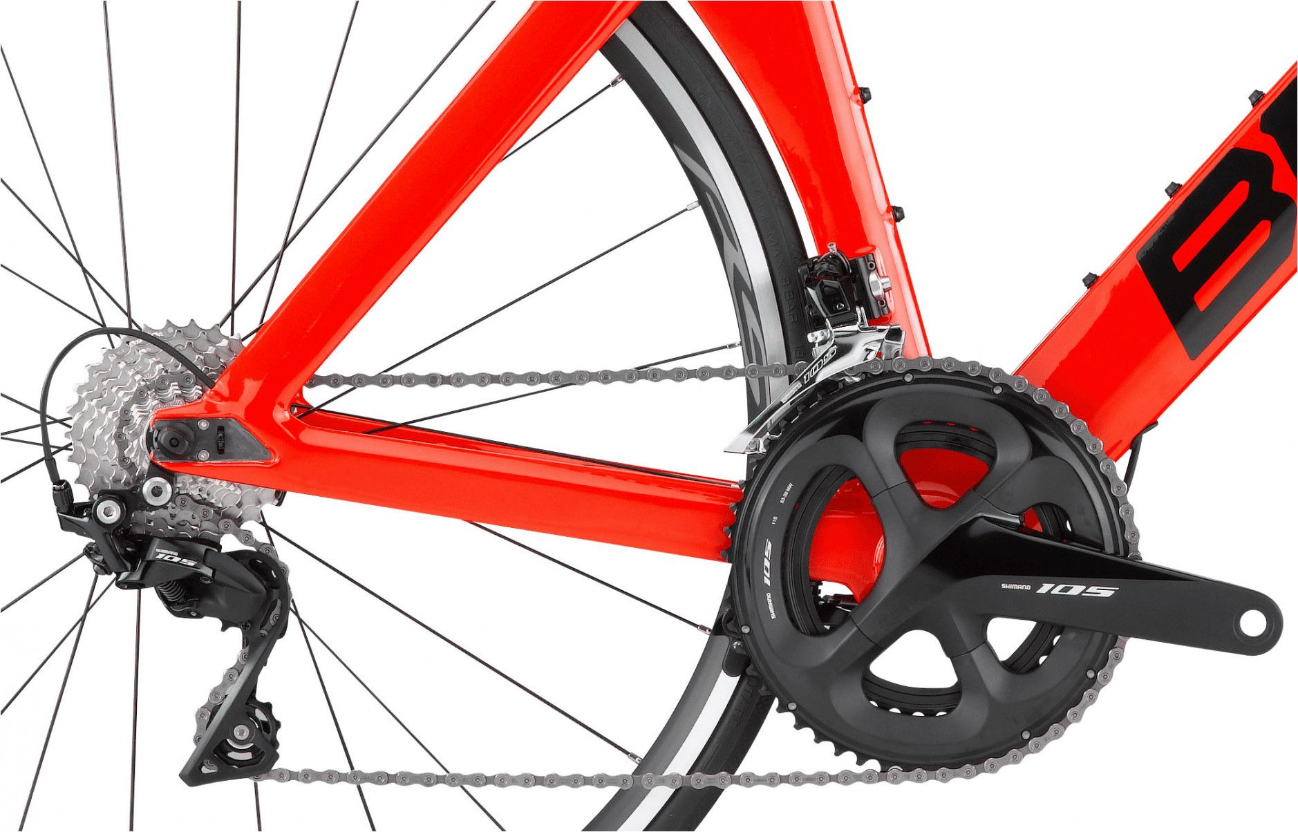 BMC Timemachine One Triathlon Bike Shimano 105 11S 700 mm Red