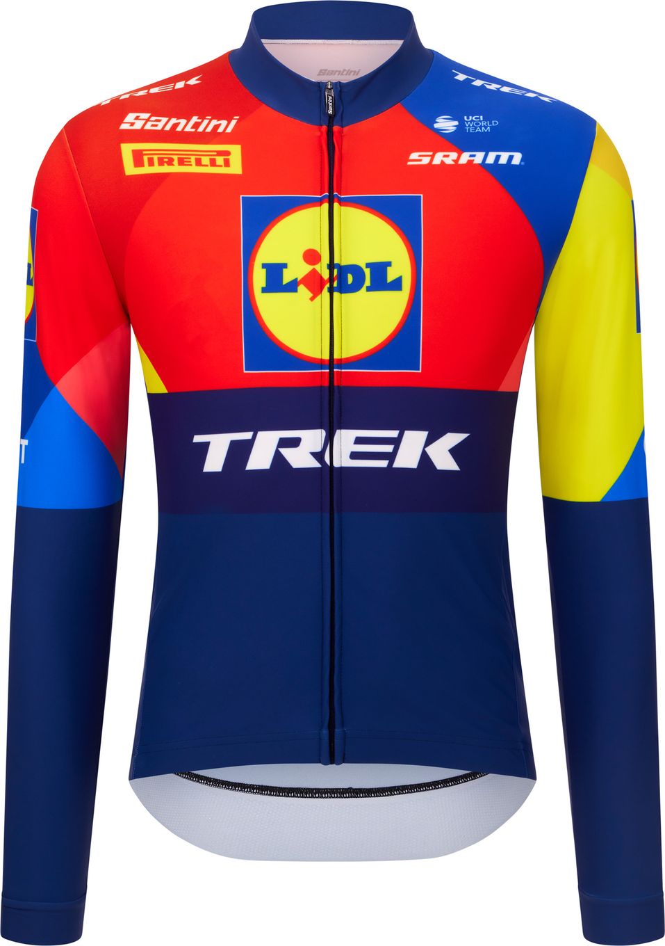 Santini Team Lidl-Trek 2025 Unisex Long Sleeve Jersey Blue
