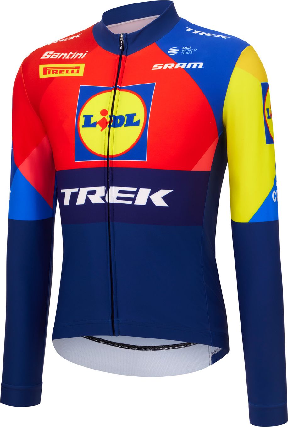 Santini Team Lidl-Trek 2025 Unisex Long Sleeve Jersey Blue