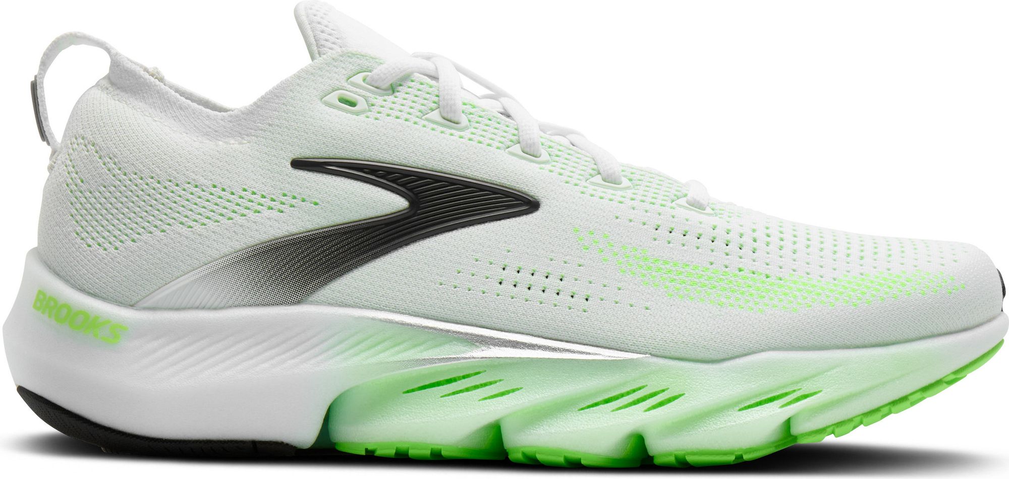 Brooks Glycerin Flex Running Shoes, White/Green, Men's | Alltricks.com