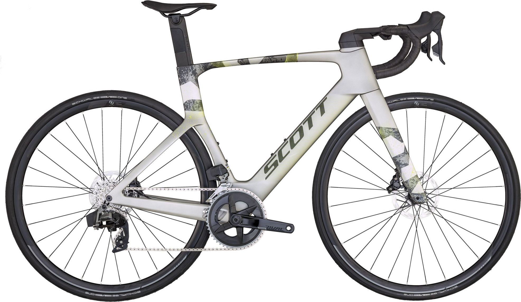 Scott Foil RC 30 Road Bike Sram Rival AXS 12V 700mm Grey/Yellow