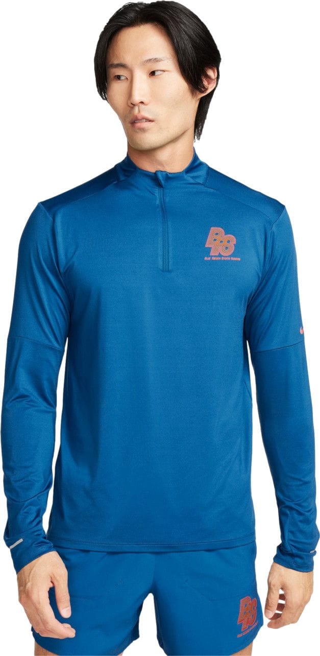 Top 1/2 Zip Nike Element BRS Bleu Orange