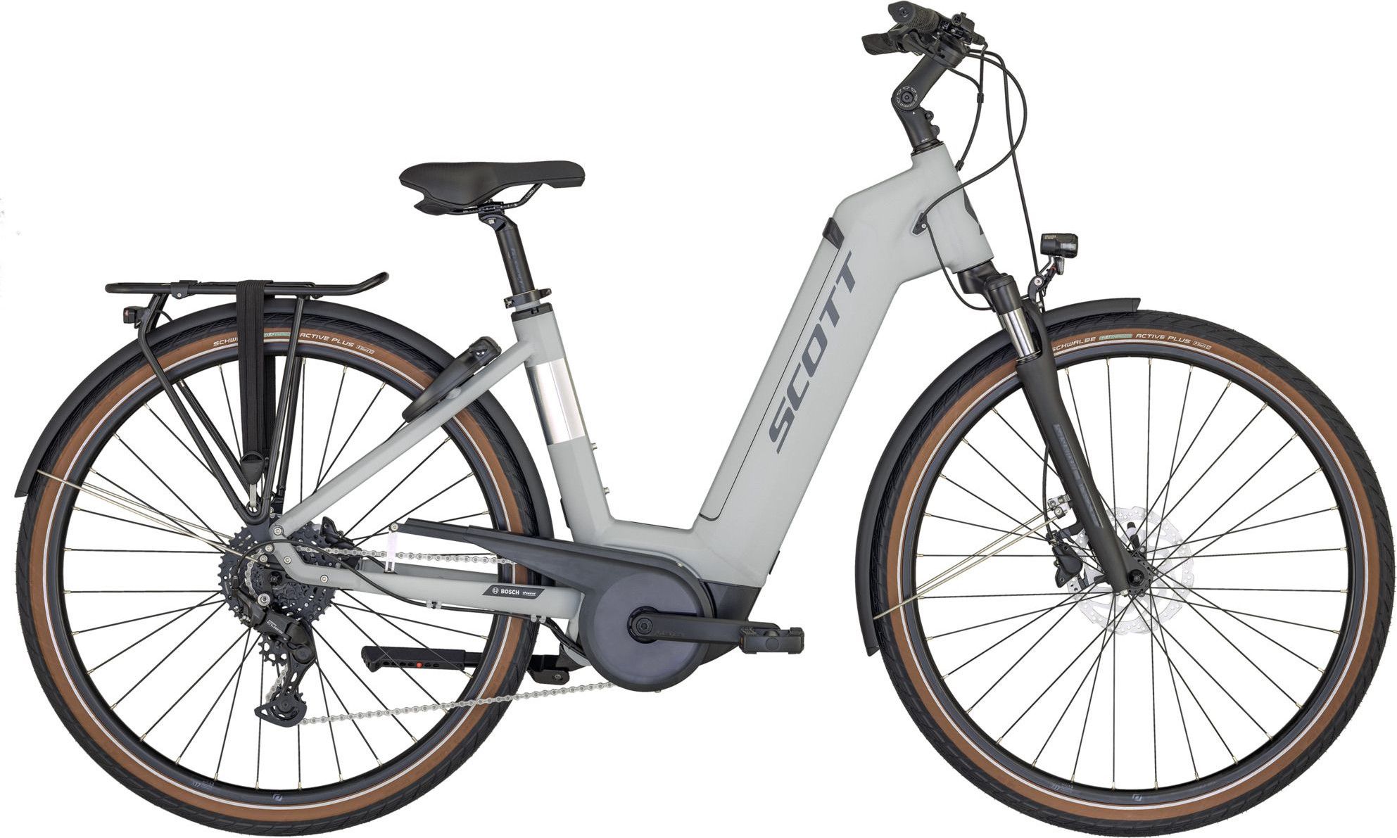 Scott Sub Active eRide Unisex Hybrid Bike Shimano Cues 9S 400Wh 700mm Grey