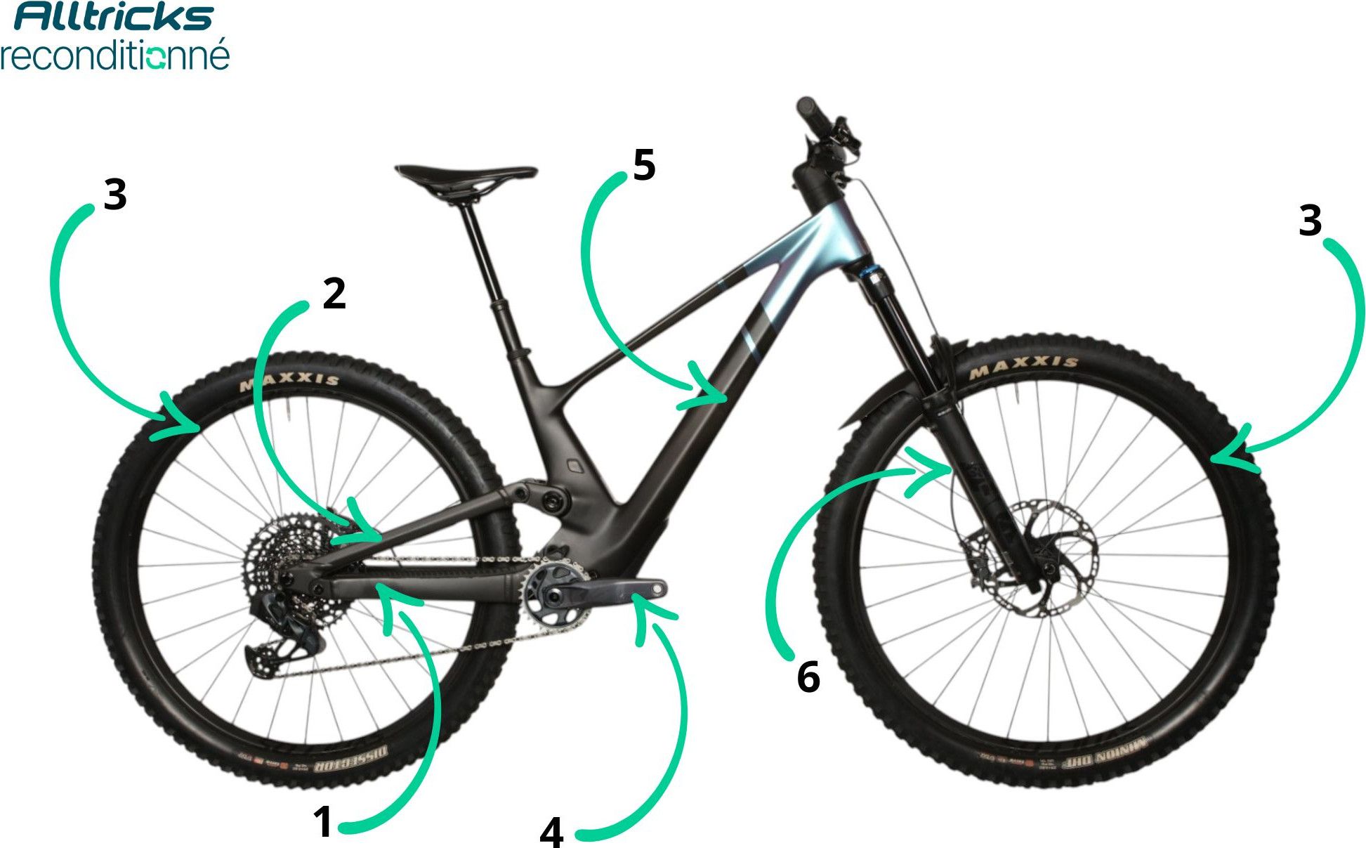 Scott Contessa Genius 910 Full-Suspension-Mountainbike mit Sram GX AXS  12-Gang-Schaltung, Rahmengre 169/180 cm  Generalberholtes Produkt   Generalberholtes Produkt | Alltricks.de