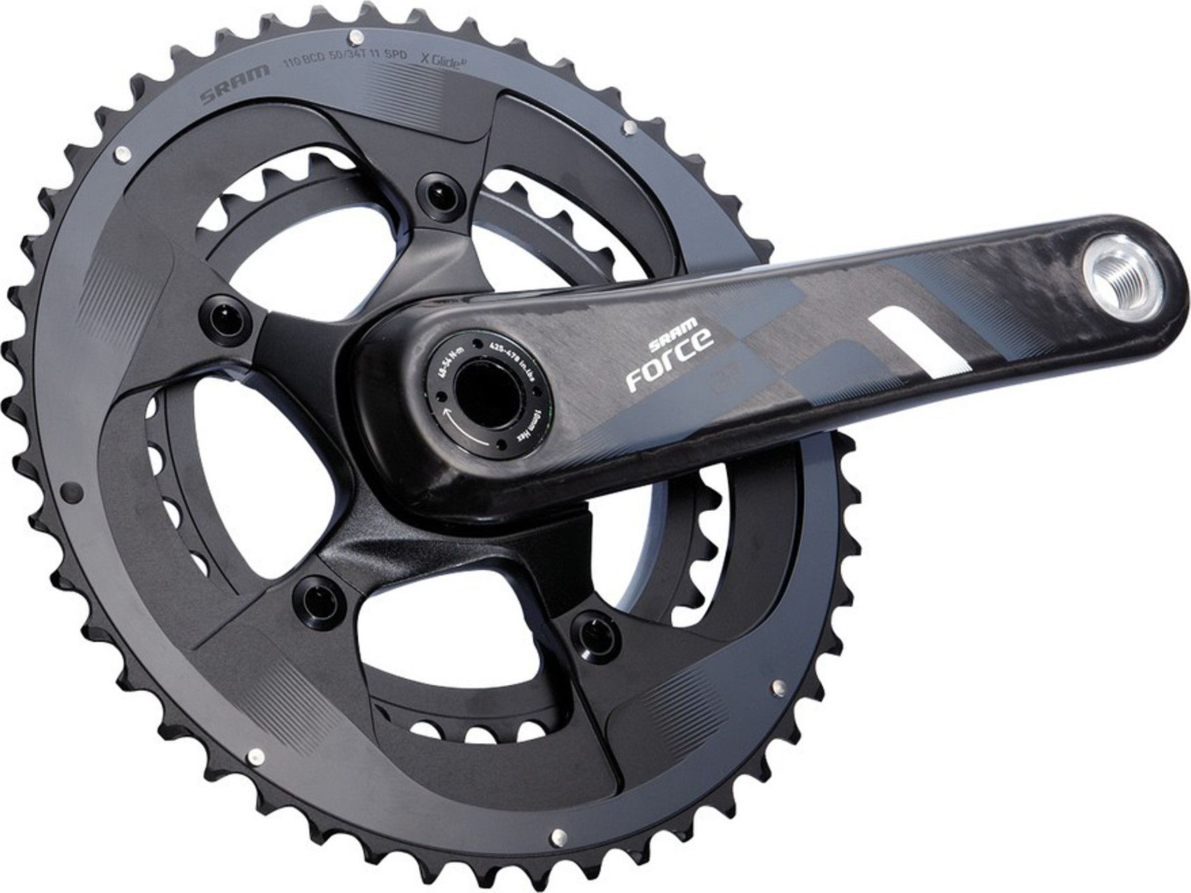 SRAM CrankSet FORCE 22 53-39 T BB30, without Bottom braket