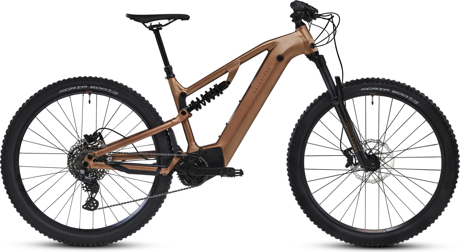 Rockrider E-Expl 700 S Shimano Deore 10V 630Wh 29 Brown 2024  All-Suspension Electric Mountain Bike | Alltricks.com