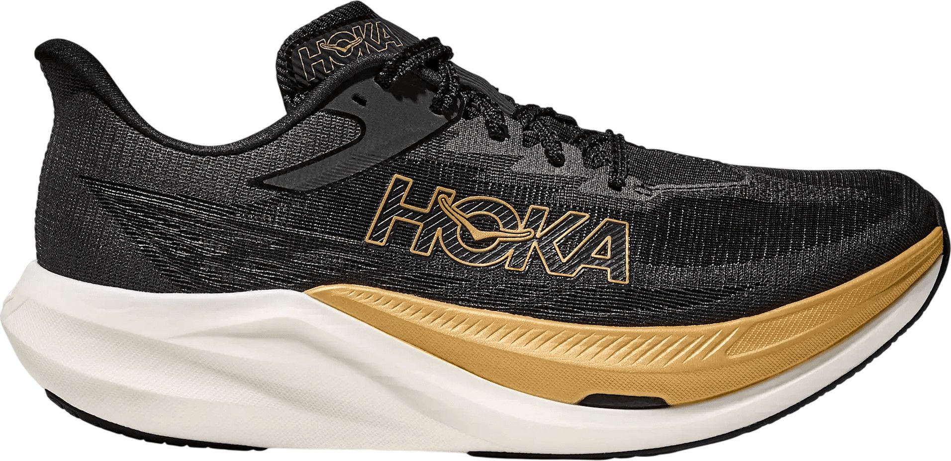 Hoka Rocket X 3 Running Shoes Black/Gold Unisex | Alltricks.com