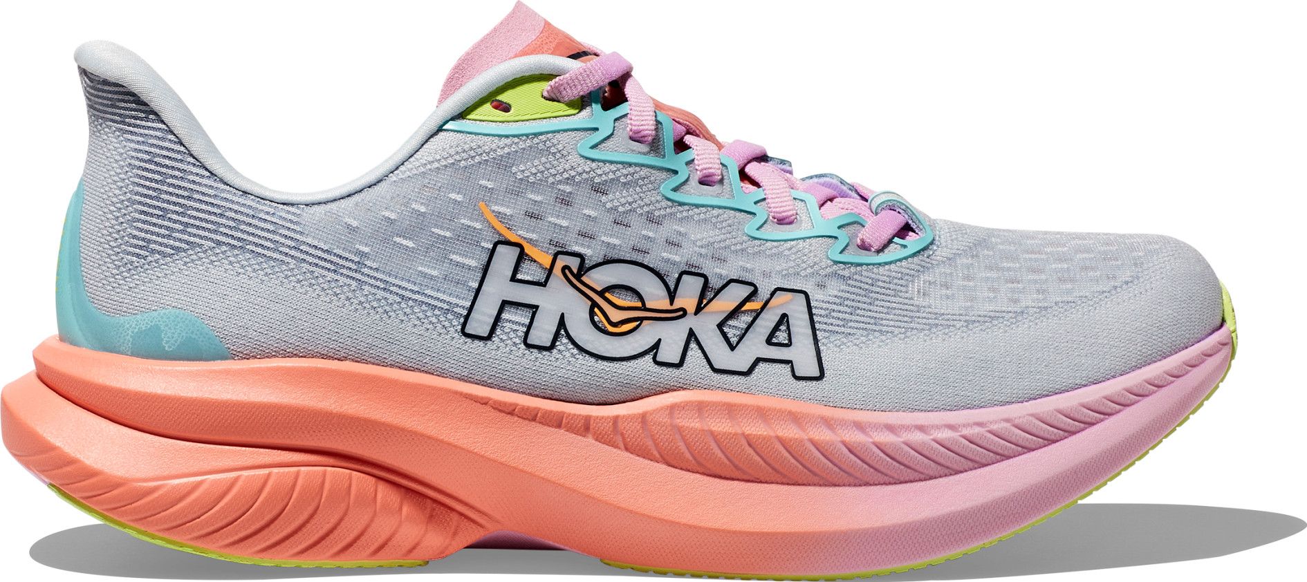 Hoka One One Mach 6 Blue Pink Women s Running Shoes Alltricks