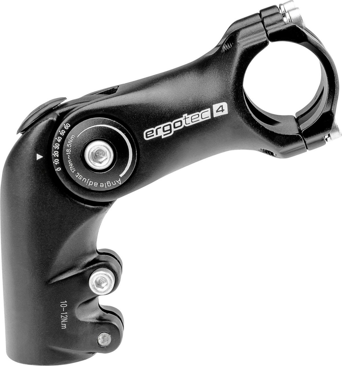 POTENCE VTT ERGOTEC HIGH PIRANHA RELEVE 35 ° ALU NOIR 31.8 L 90mm POUR FOURCHE 1