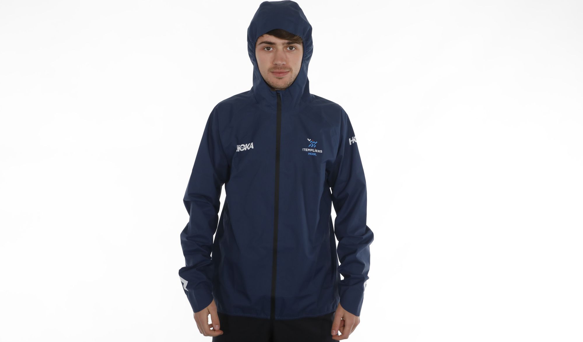 Hoka Les Templiers Waterproof Jacket Blue Unisex | Alltricks.com