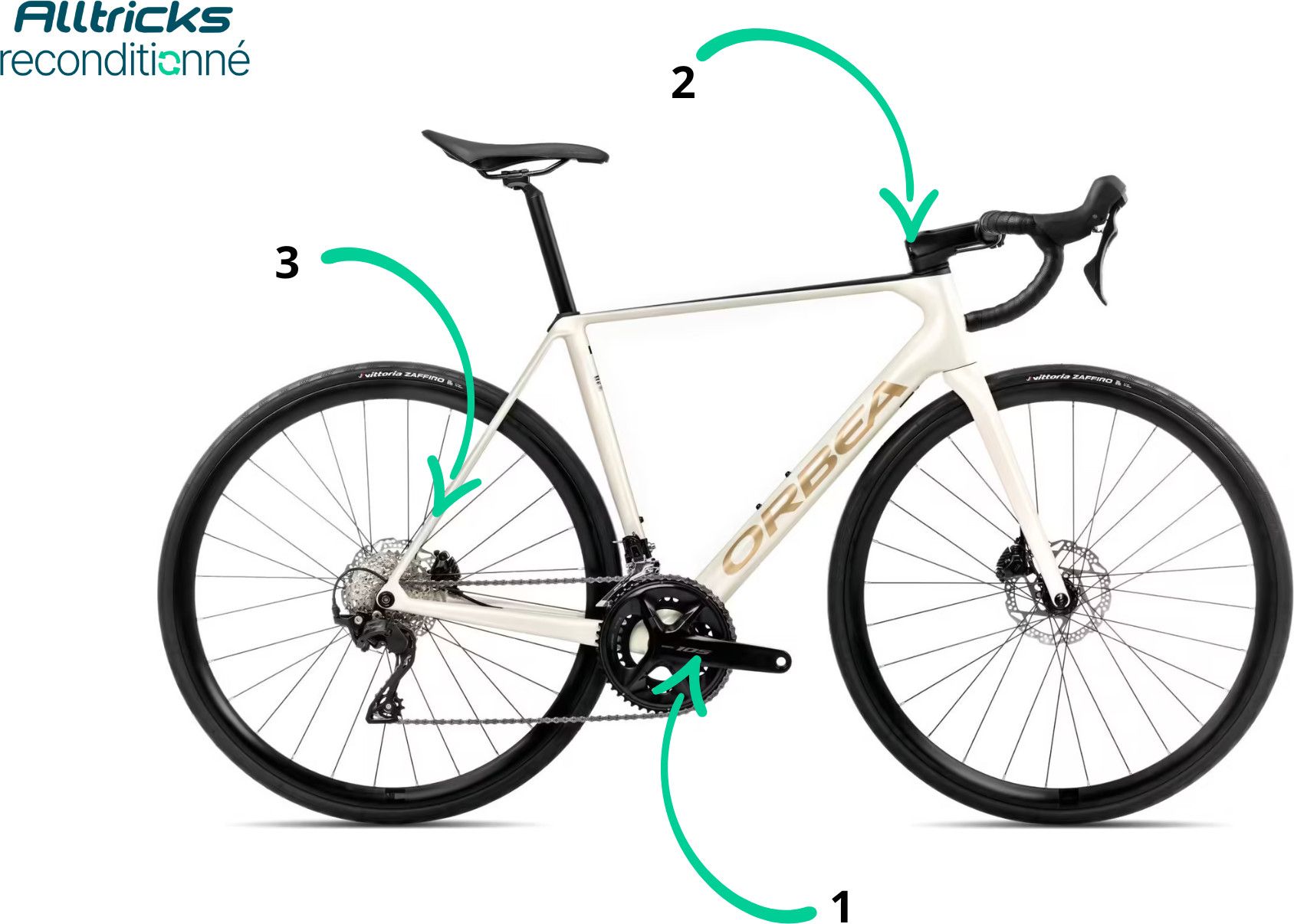 Orbea Orca M30 Shimano 105 12V 700 mm White Ivory 2025 T.53cm 173