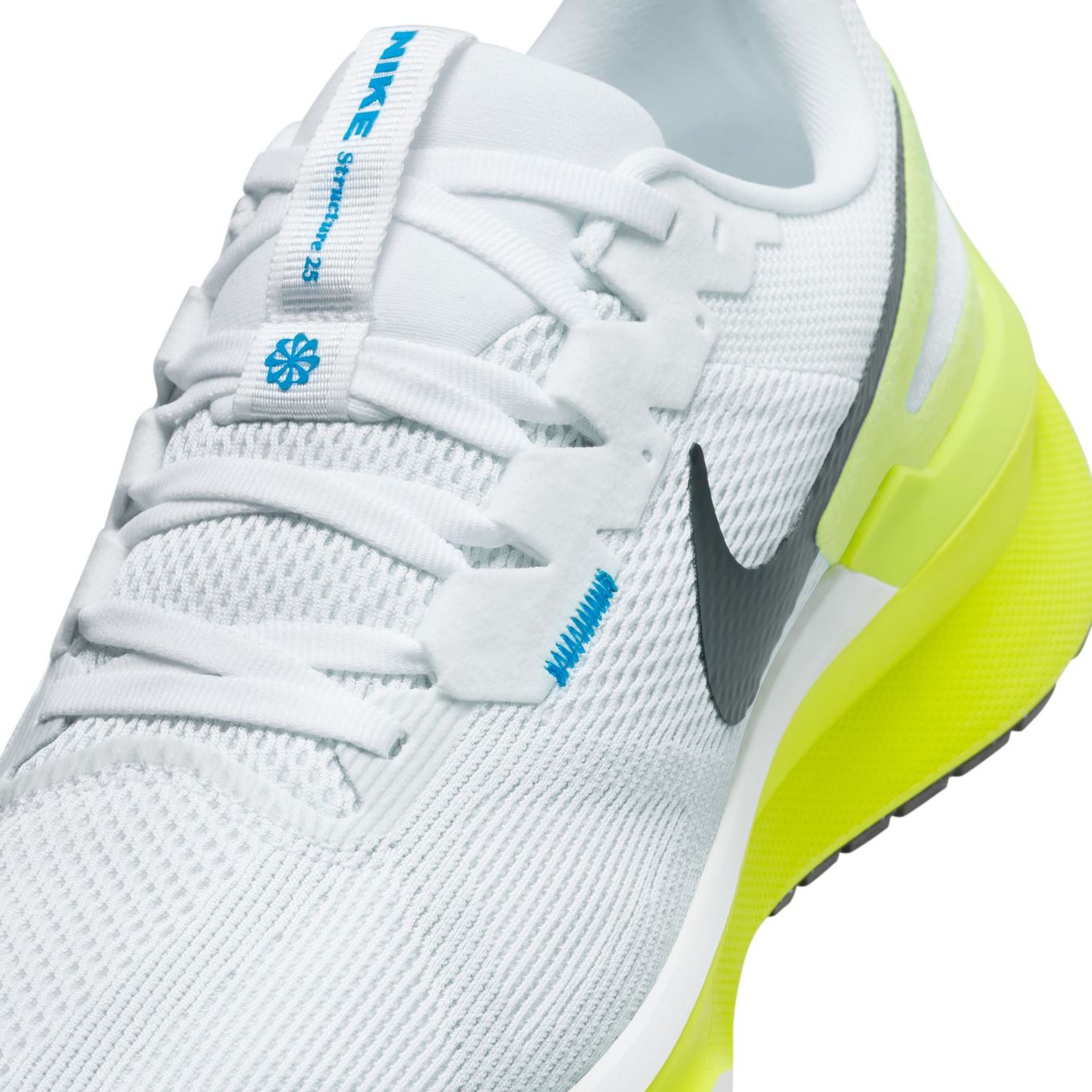 Nike Structure 25 Running Shoes Blanc Jaune Homme Alltricks