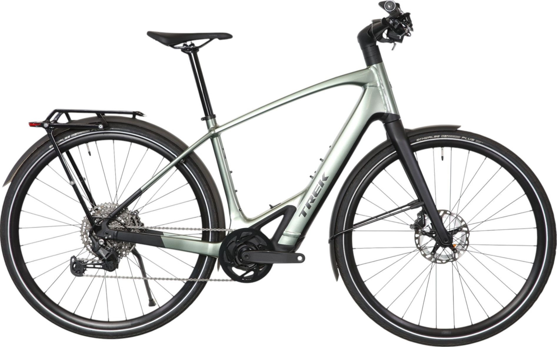 Trek FX + 7 Shimano 10V Aluminum Electric City Bike Size L