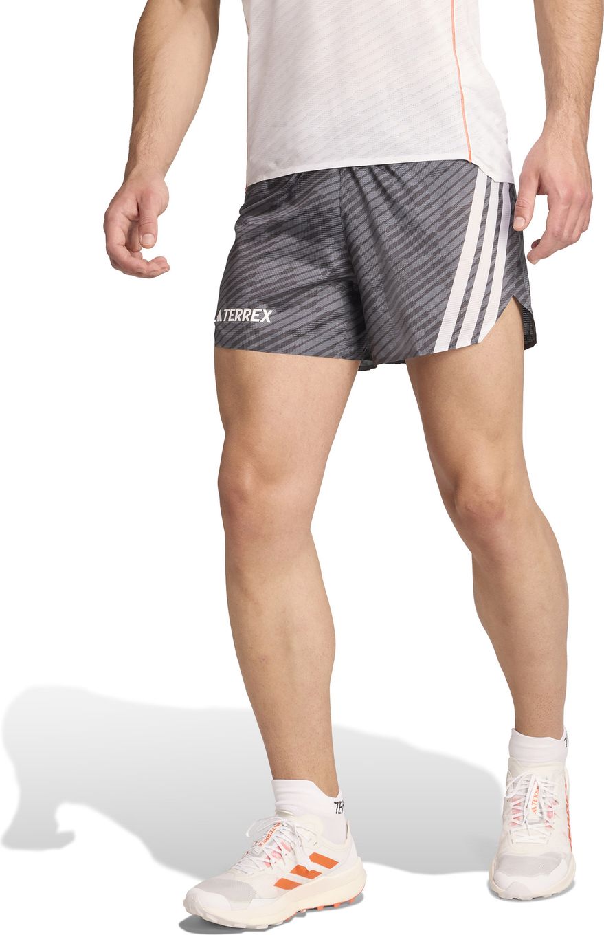 Pantaloncini adidas Terrex Techrock Allover Print Uomo Grigio