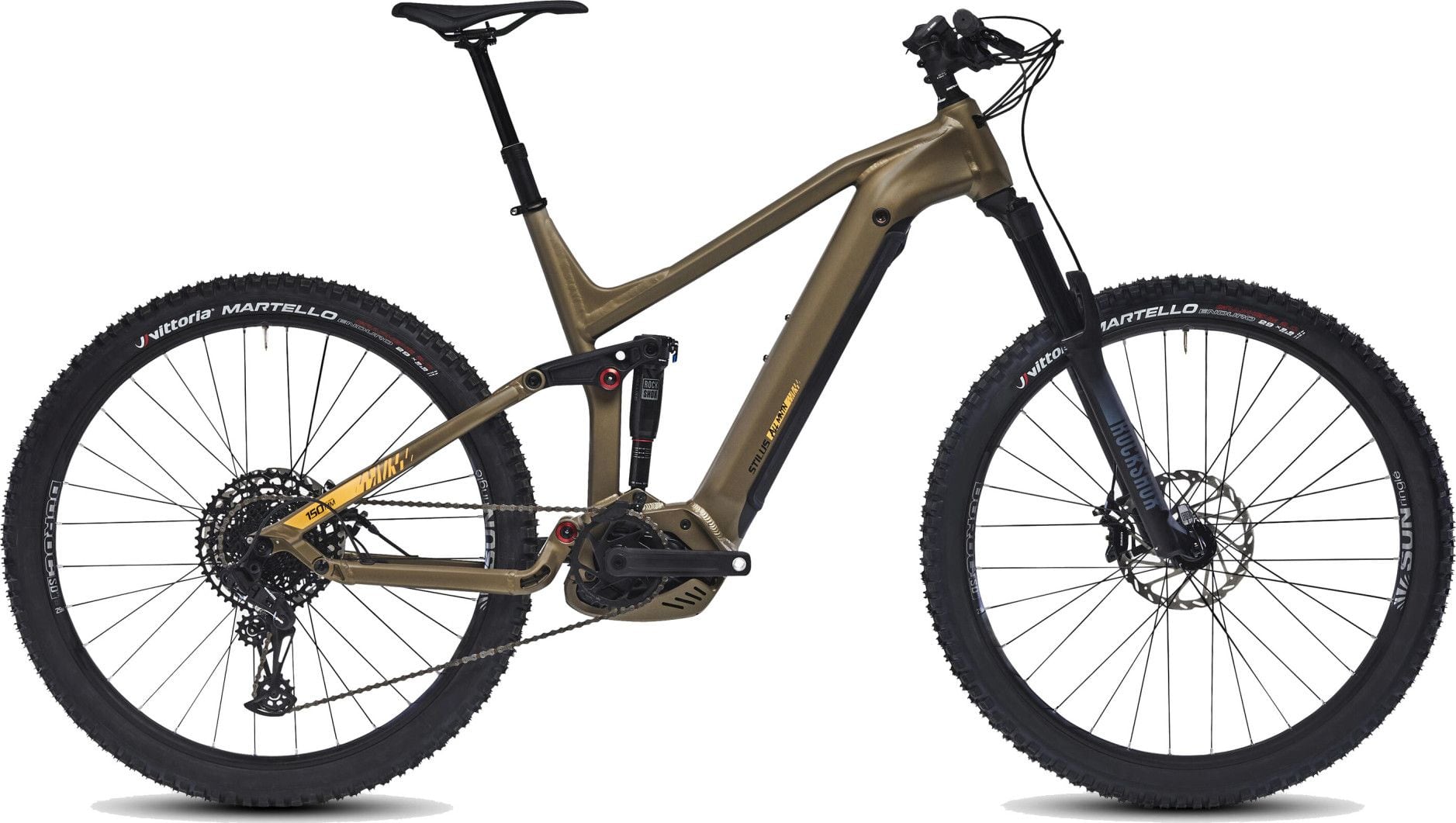 Elektro Mountainbike Rockrider Stilus E All Mountain Sram SX 12V 29 Ocker 2023 Alltricks