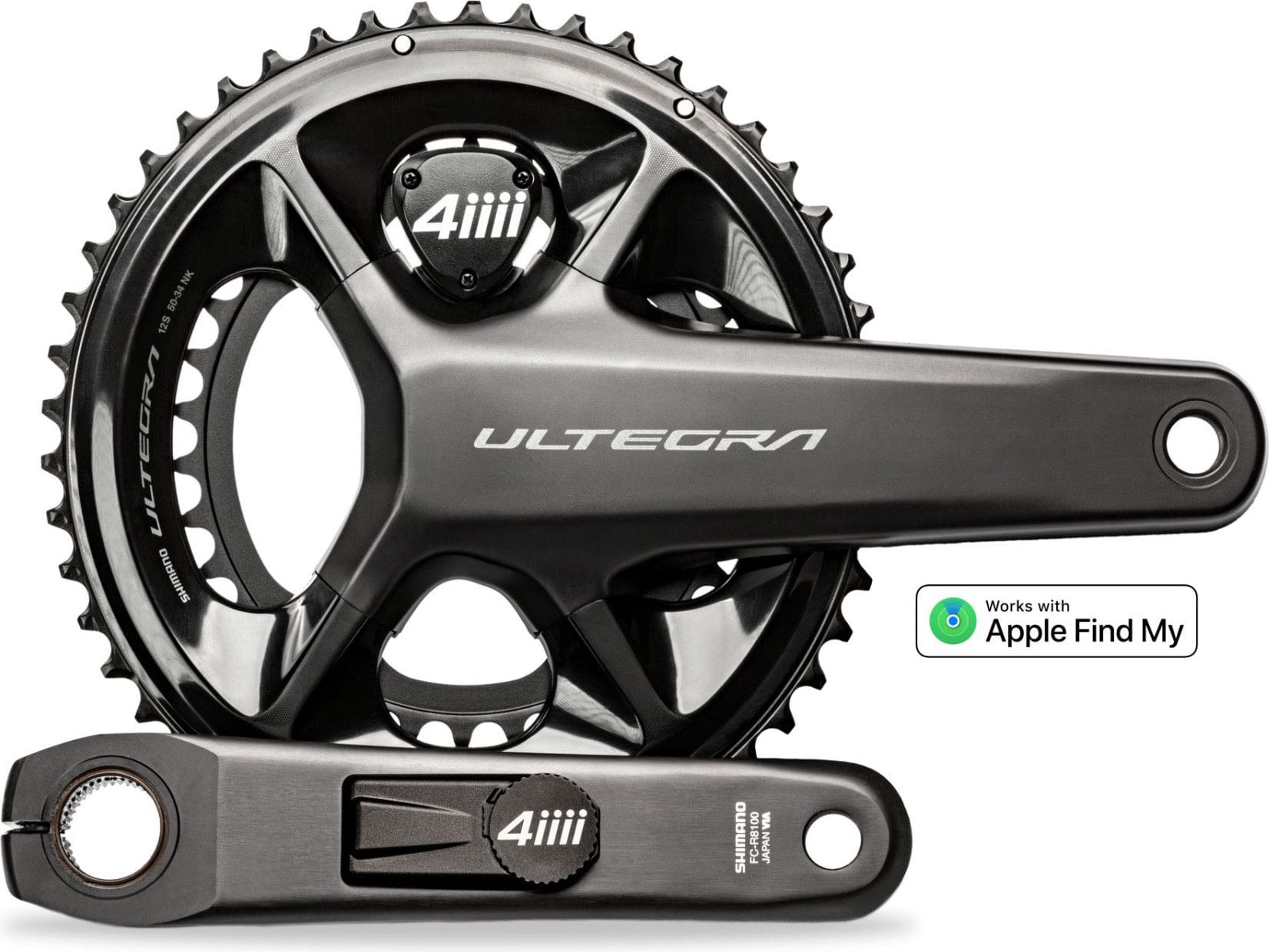 4iiii Precision 3+ Pro Dual Side Powermeter Crankset - Shimano Ultegra  FC-R8100 52/36T 12S Black