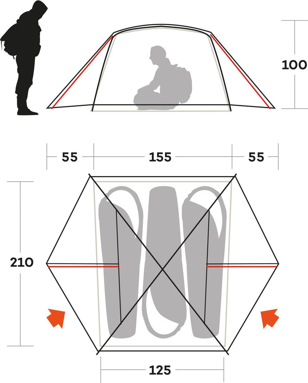 interouge tente Mesh Backpacking Tent – 2 Person Inner Tent with Waterproof Floor Farbe:P6002 ktm 1190 adventure season version available Very Deryan Pop Up Tent