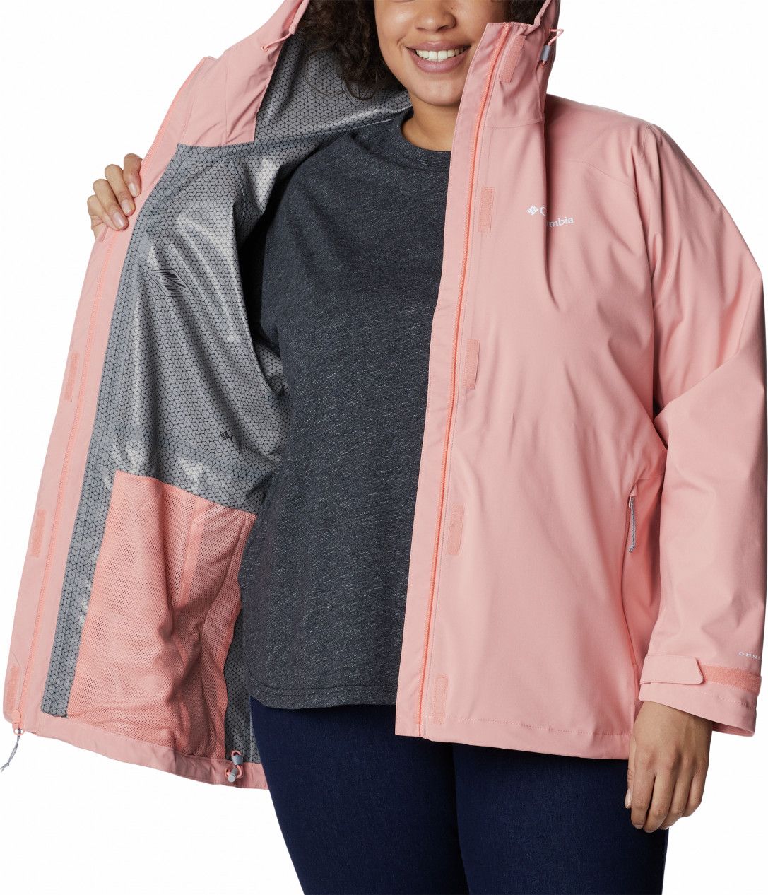 Columbia Women s Earth Explorer Pink Waterproof Jacket Alltricks