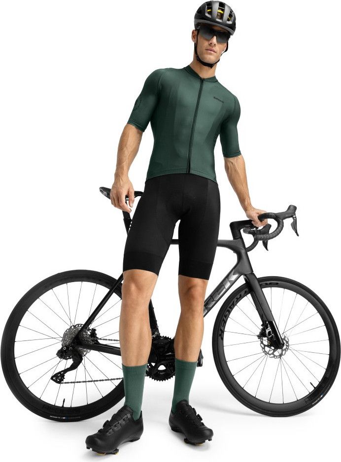 Maillot Cycliste Mavic Homme XL Vert/noir - Manches Courtes Fermeture Complète
