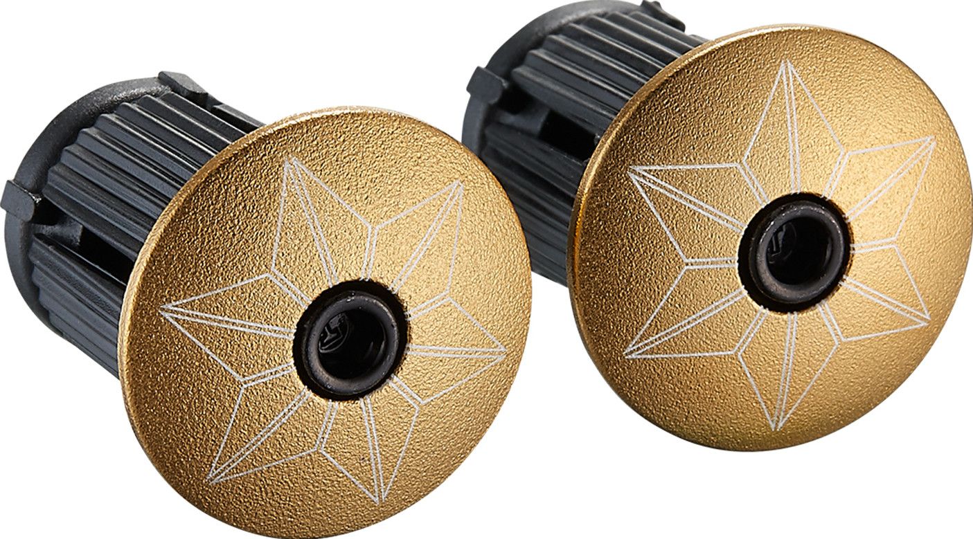 Supacaz Bling Handlebar Tape Gold - Super Sticky Kush Bar Tape With Star Plugz For Bicycles