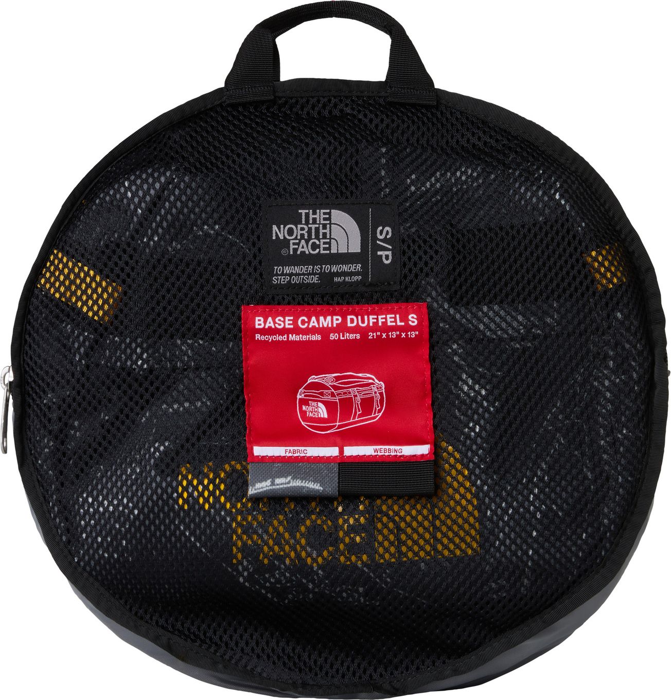 The North Face Base Camp 50L Travel Bag - Size S, Gray/Yellow