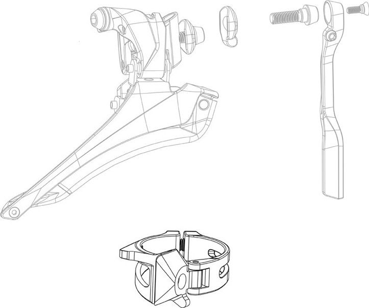 Adaptateur à Braser Sram Wide Spacing 31.8 mm Noir